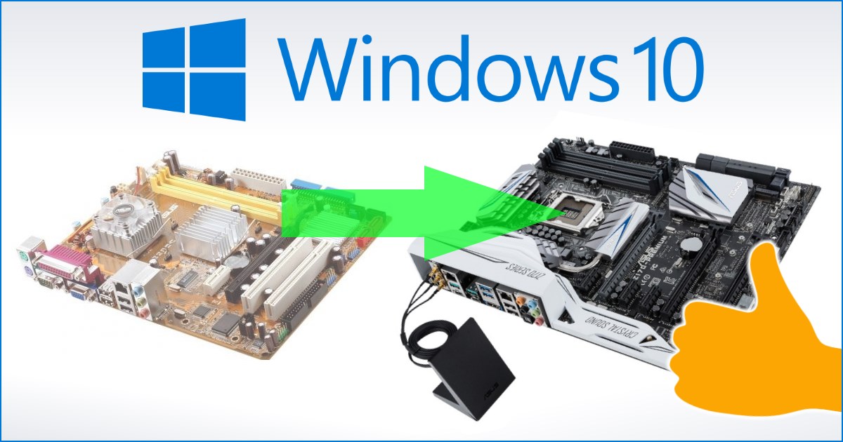 windows xp change motherboard